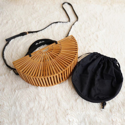 Vintage Bamboo Woven Handbag